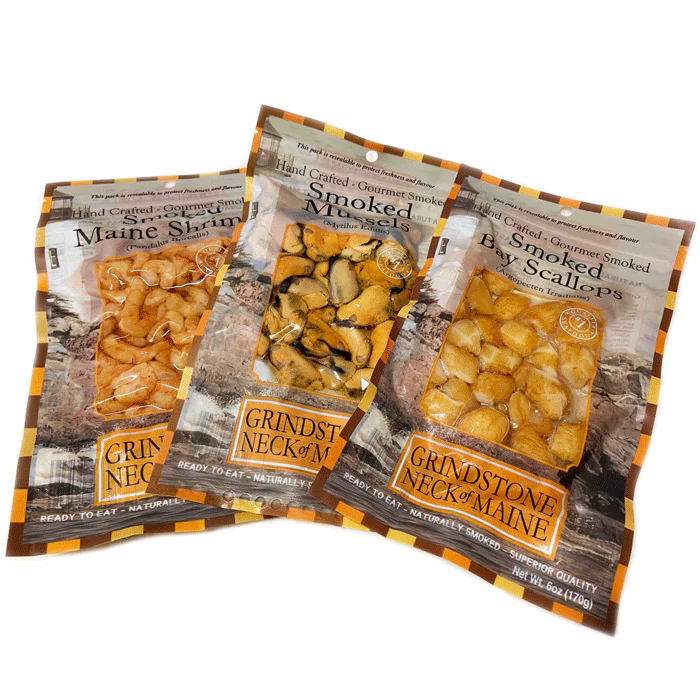 Smoked Shellfish Trio (6-oz Scallops, 6-oz Mussels, 6-oz Shrimp)